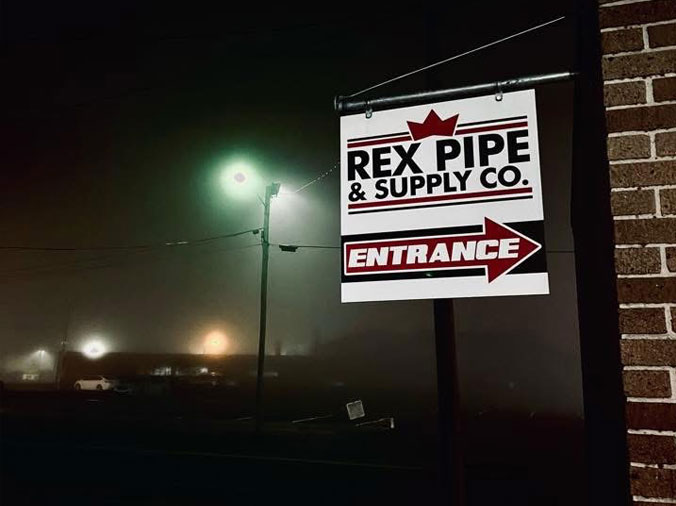 Rex Pipe & Supply Co. Canton OH exterior sign