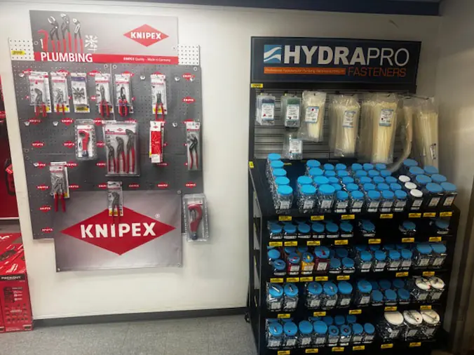 Knipex and HydroPro displays at Rex Pipe & Supply Co. Canton Ohio