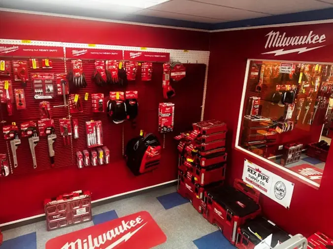 Milwaukee Tools display at Rex Pipe & Supply Co. Canton Ohio