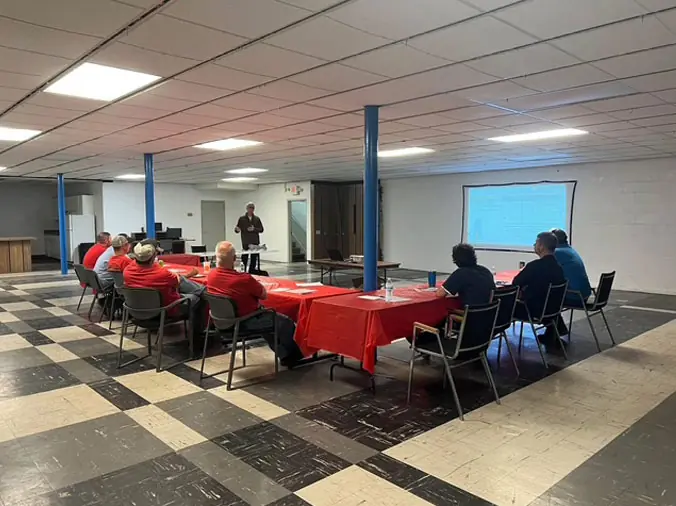 Training room at Rex Pipe & Supply Co. Canton Ohio